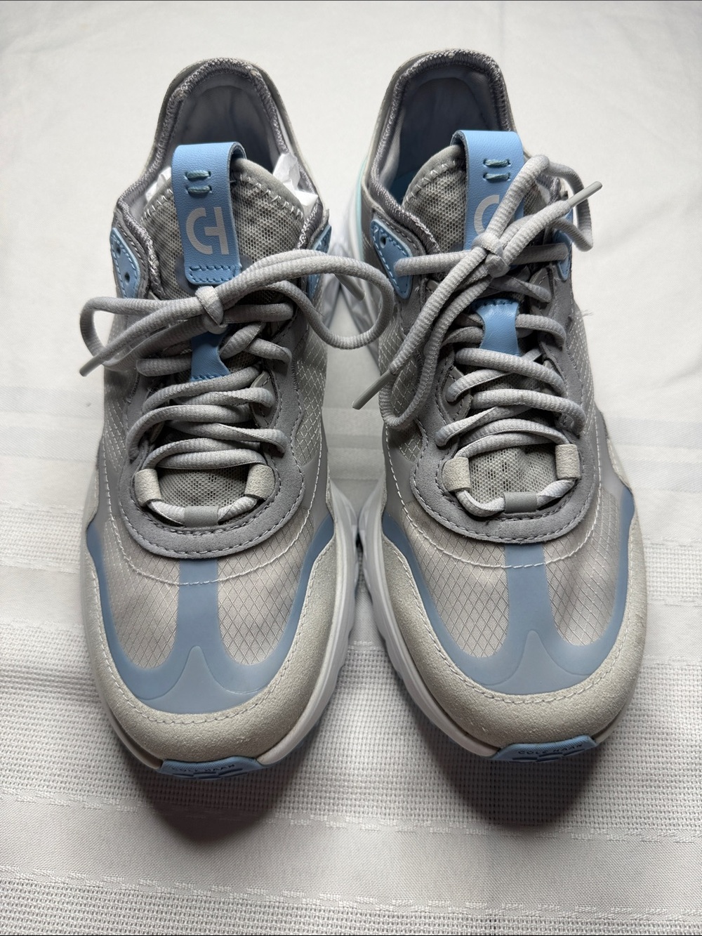 Cole Haan Women's Light Gray and Pale Blue Athletic Sneakers